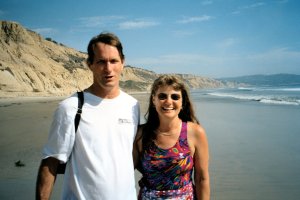 Ben and Sherie, Torrey Pines State Beach June 2000